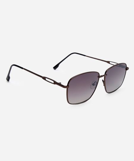 óculos de sol quadrado triton unissex marrom UNICO