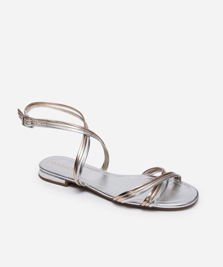 rasteirinha tiras finas oneself prateada 34 rasteirinha tiras finas oneself prateada 34