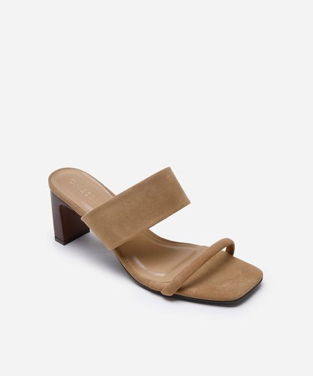 tamanco bico quadrado salto grosso texturizado oneself bege 35 tamanco bico quadrado salto grosso texturizado oneself bege 35