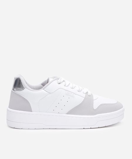 tênis casual com recortes ace cinza 34 tênis casual com recortes ace cinza 34