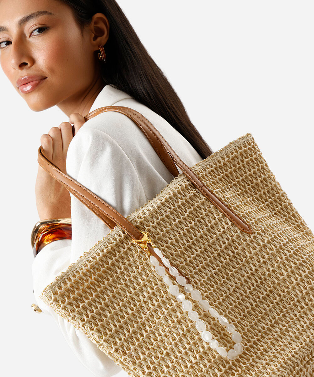 chaveiro bag charm pedras off white