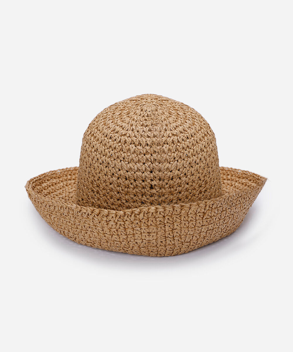 chapéu feminino bucket palha bege