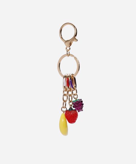 chaveiro bag charm frutas colorido UNICO
