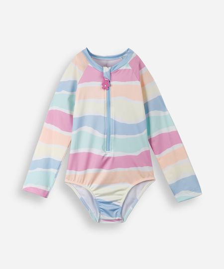 maiô infantil listrado com zíper colorido 2 maiô infantil listrado com zíper colorido 2