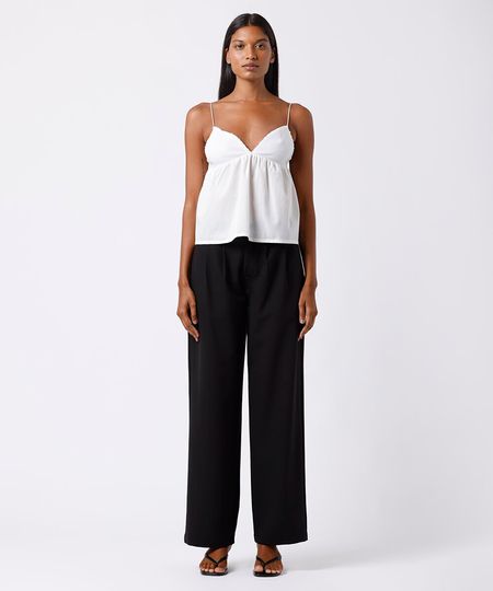 regata alça fina feminina com paetê mindset branca PP