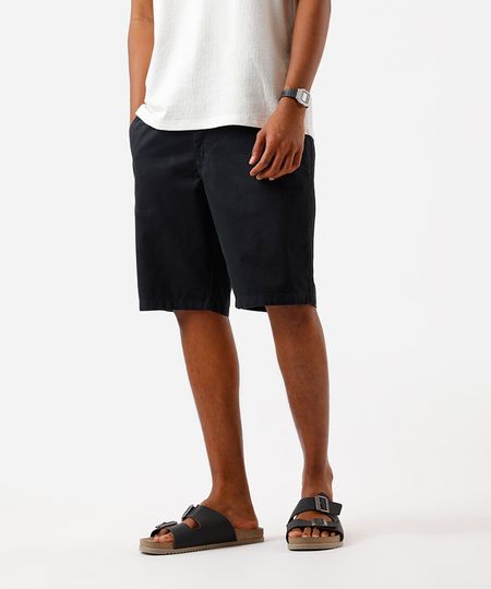 Bermuda Reta de Sarja - preto 38 Bermuda Reta de Sarja - preto 38