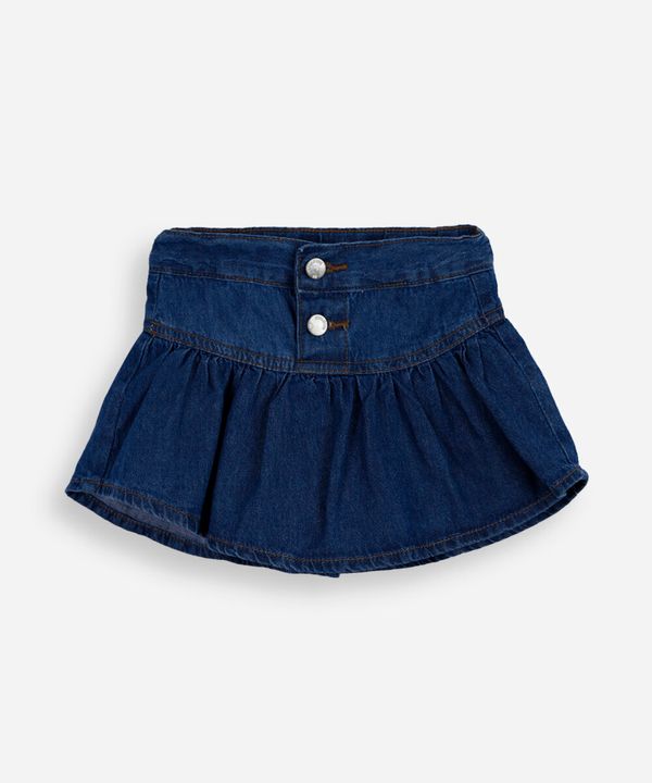 short saia infantil jeans azul 4
