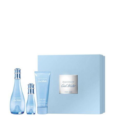 kit perfume feminino davidoff cool water woman edt 100ml e edt 15ml body lotion 75ml UNICO kit perfume feminino davidoff cool water woman edt 100ml e edt 15ml body lotion 75ml UNICO