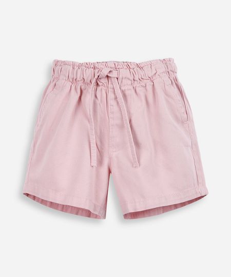short infantil essential de algodão rosa 4 short infantil essential de algodão rosa 4