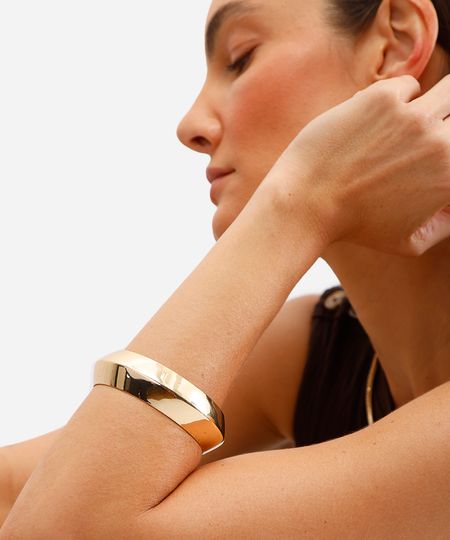 bracelete orgânico dourado UNICO