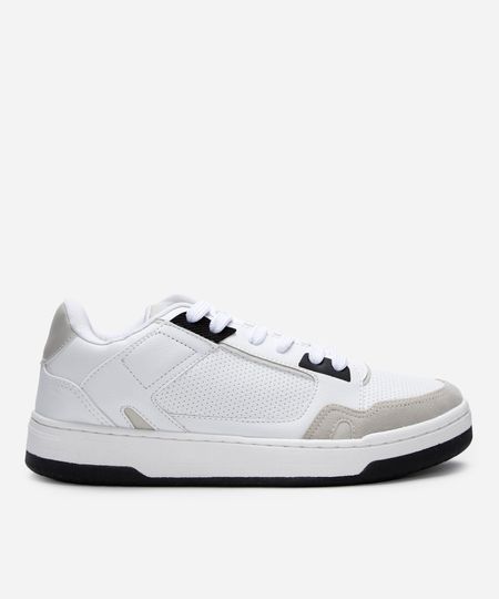 tênis street masculino com recortes ace branco 38