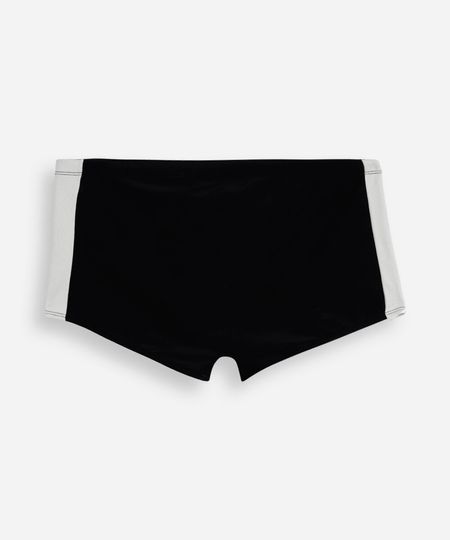 sunga boxer masculina com recortes preto P sunga boxer masculina com recortes preto P