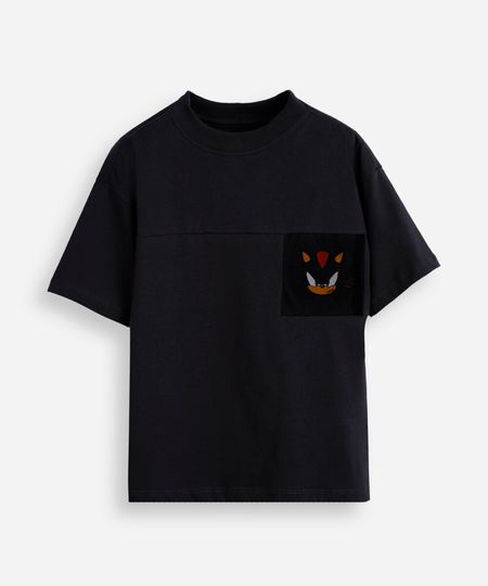 camiseta infantil de algodão shadow sonic cinza 4 camiseta infantil de algodão shadow sonic cinza 4