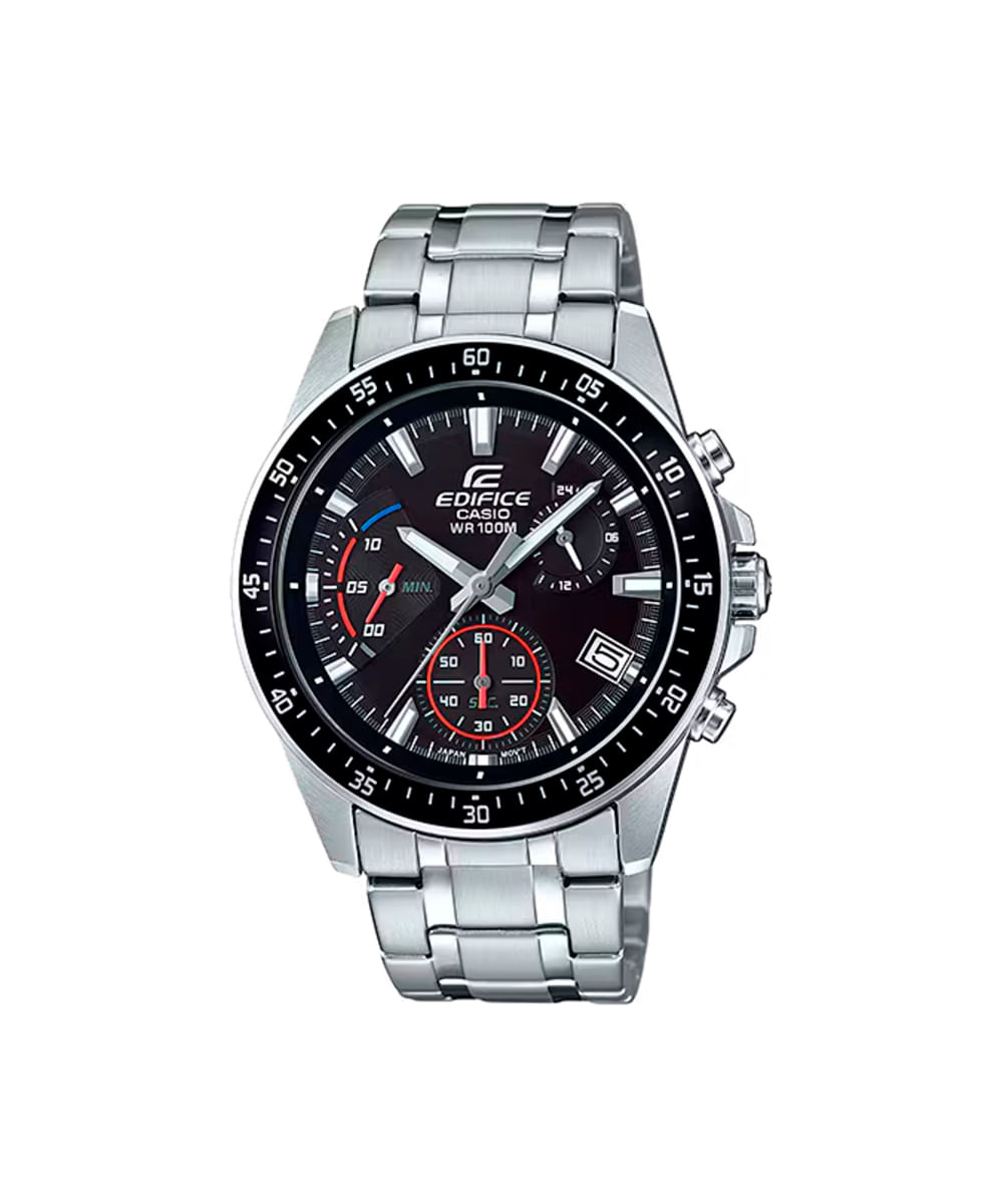 relógio masculino casio analógico efv 540d 1avudf prateado