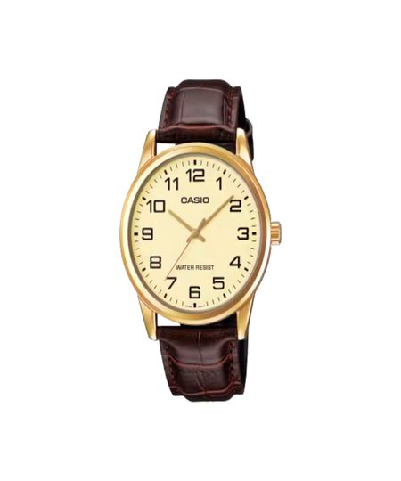 relógio masculino casio analógico mtp v001gl 9budf dourado UNICO