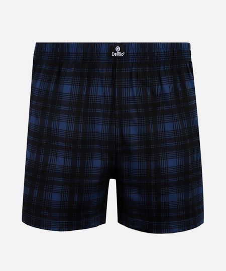 cueca samba canção de algodão xadrez delrio preta M