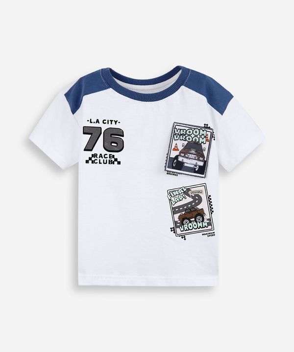 camiseta infantil de algodão estampada off white 3