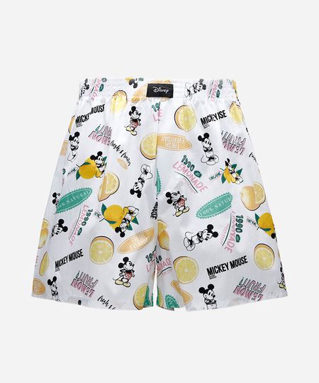 cueca samba canção de algodão mickey branca GG