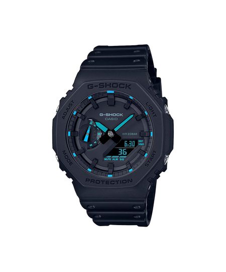 relógio masculino casio analógico digital ga 2100 1a2dr preto UNICO