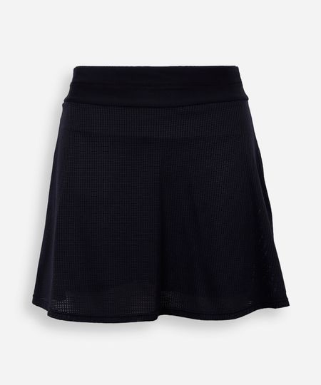 short saia juvenil texturizado preto 10