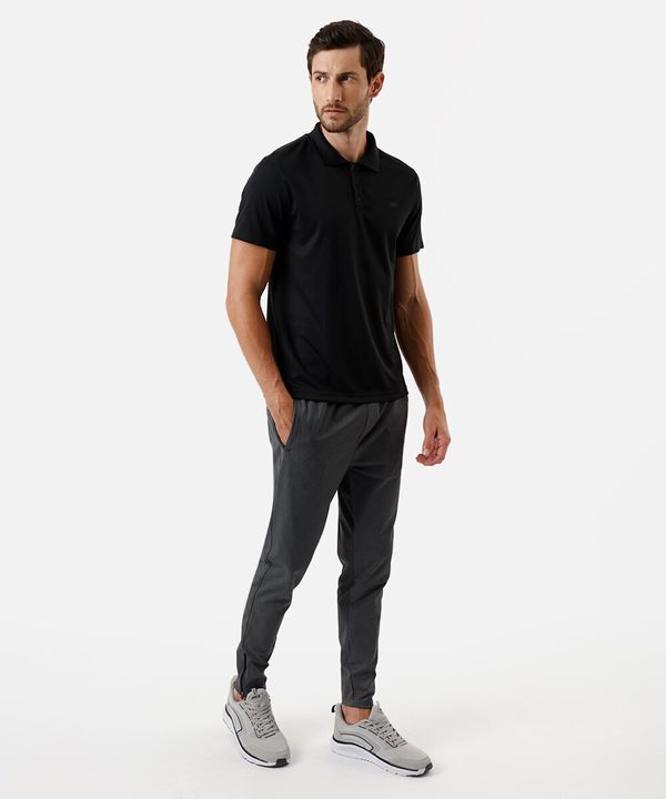calça jogger masculina de poliamida esportiva cinza GG