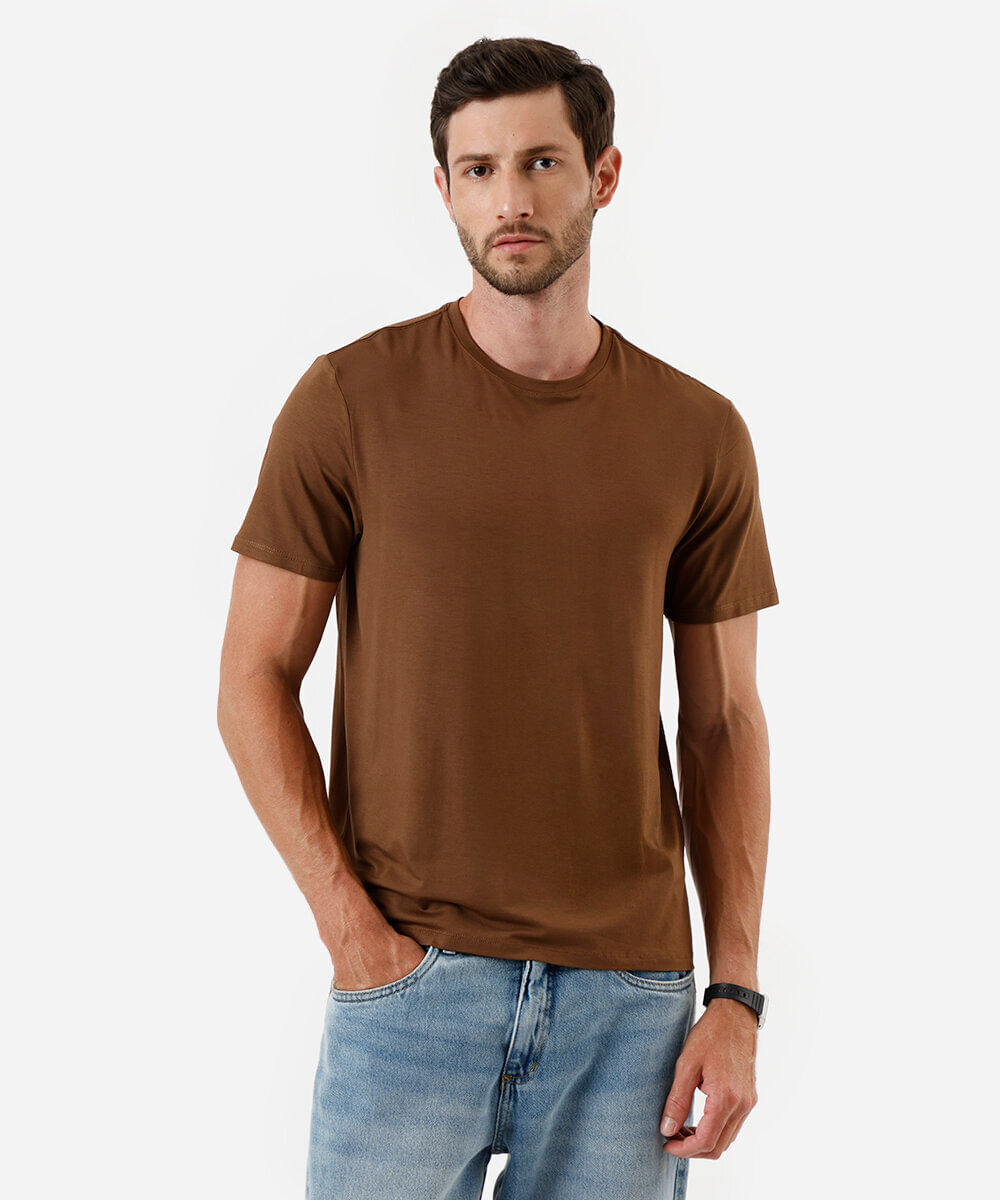 camiseta masculina airtech marrom