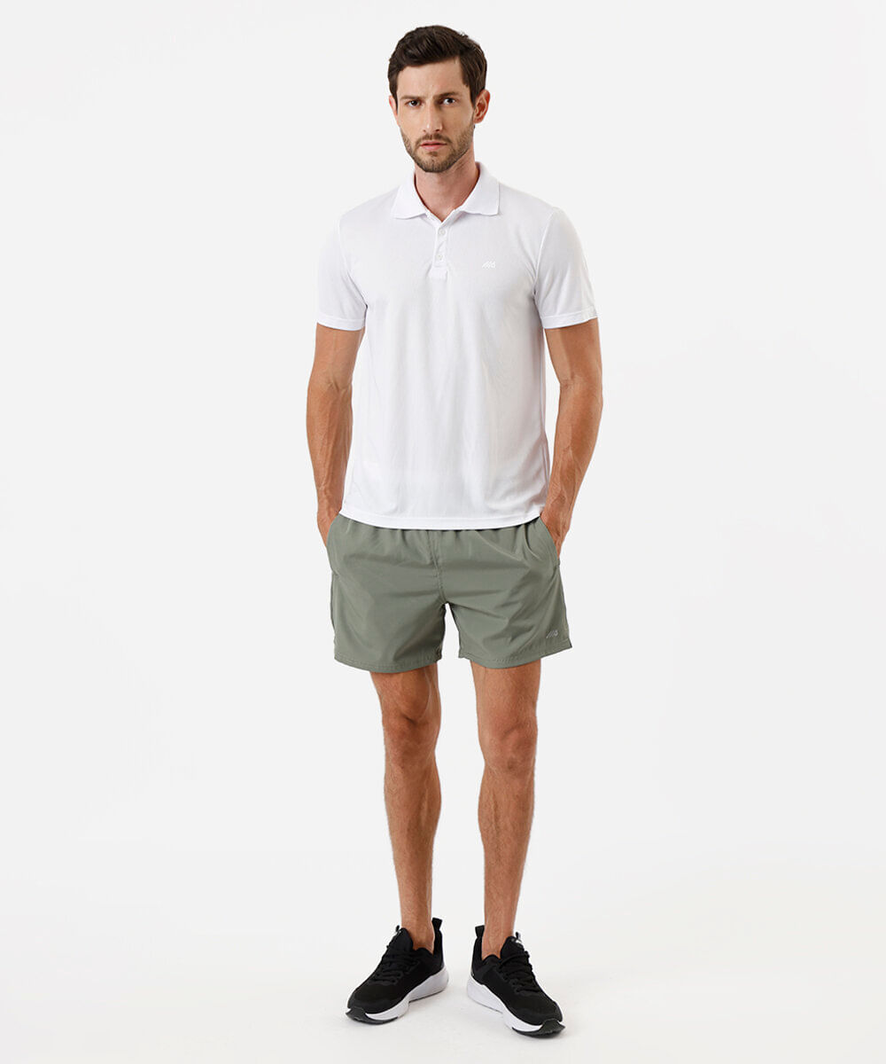 short masculino esportivo bolso com zÃper verde