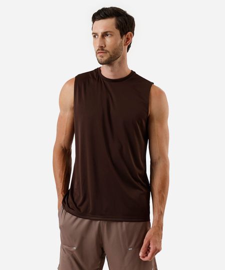 regata machão masculina esportiva ace marrom P regata machão masculina esportiva ace marrom P