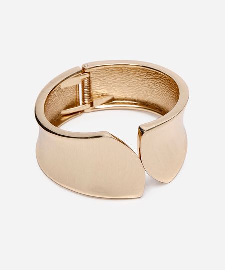 bracelete arredondado dourado UNICO