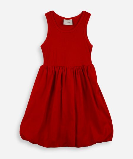 vestido infantil de algodão balonê vermelho 6 vestido infantil de algodão balonê vermelho 6