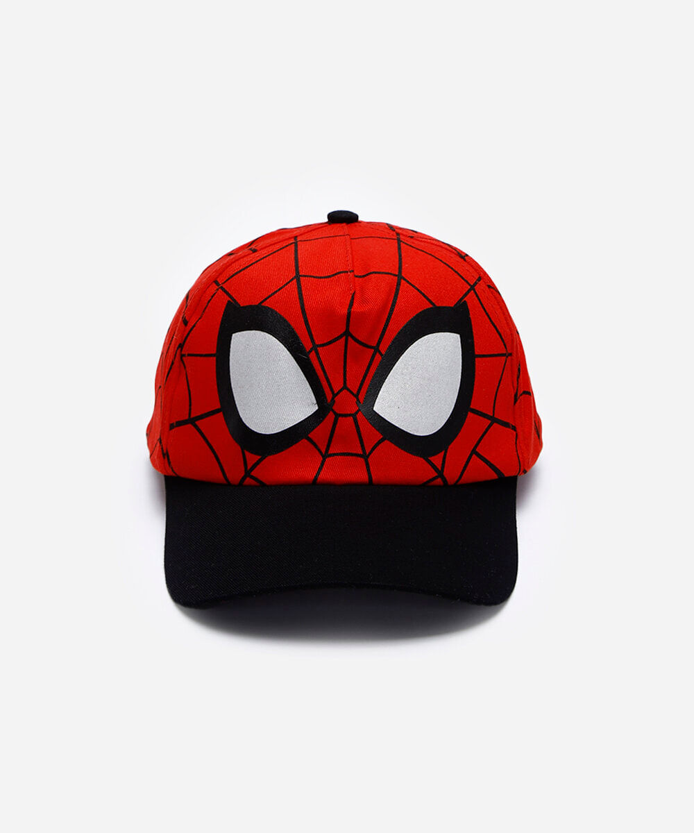boné infantil homem aranha vermelho