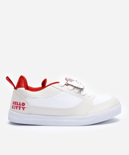 tênis infantil hello kitty off white 28 tênis infantil hello kitty off white 28