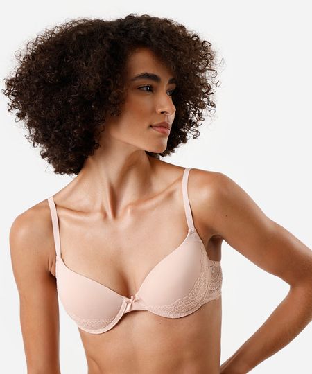 sutiã meia taça com renda rosa 40 sutiã meia taça com renda rosa 40