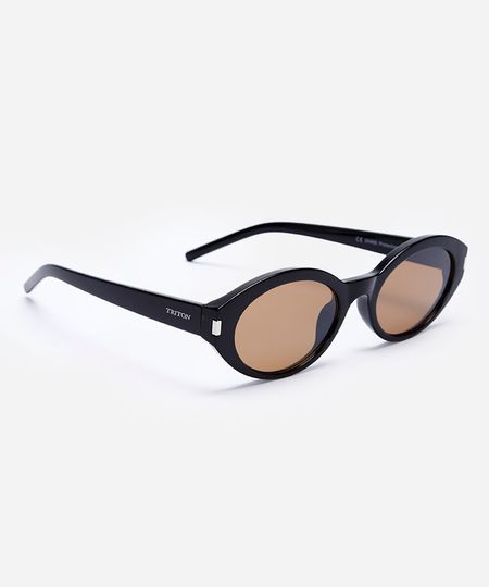 óculos de sol oval triton preto UNICO