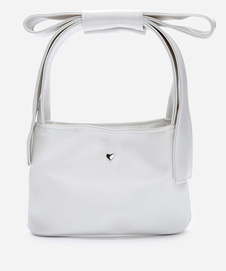 bolsa infantil laço branca UNICO