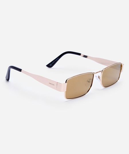 óculos de sol aviador triton unissex dourado UNICO óculos de sol aviador triton unissex dourado UNICO