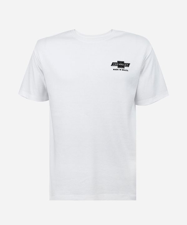 camiseta juvenil de algodão chevrolet monza off white 16