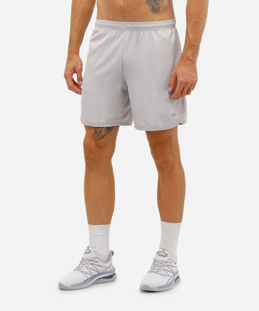 short masculino esportivo ace cinza
