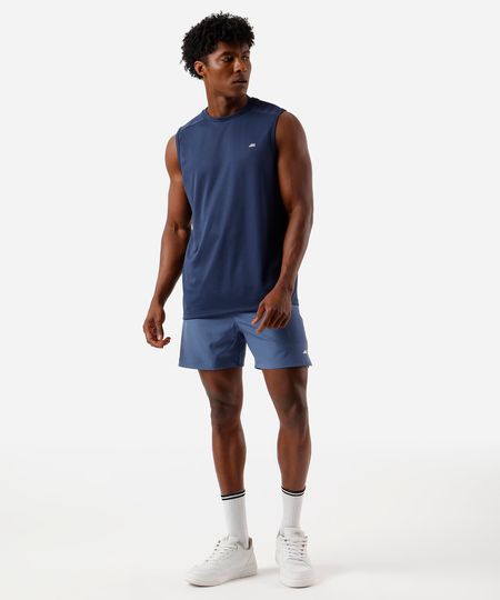 short masculino esportivo ace bolso com zíper azul M short masculino esportivo ace bolso com zíper azul M