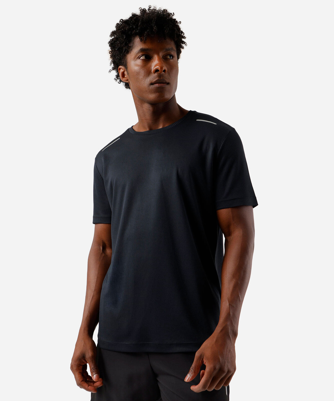 camiseta masculina esportiva ace quadriculada preta