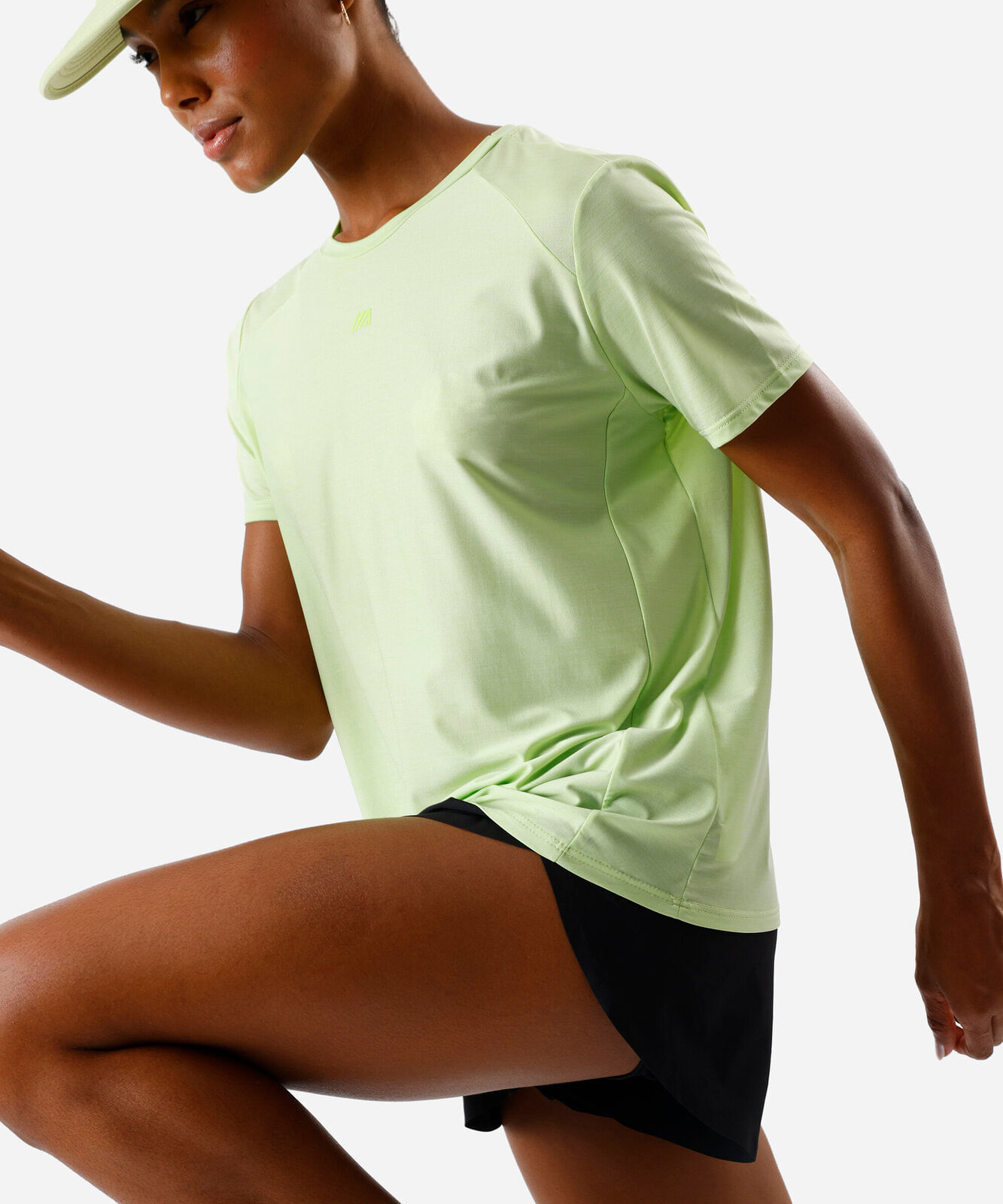 camiseta feminina de poliamida esportiva ace respirável verde