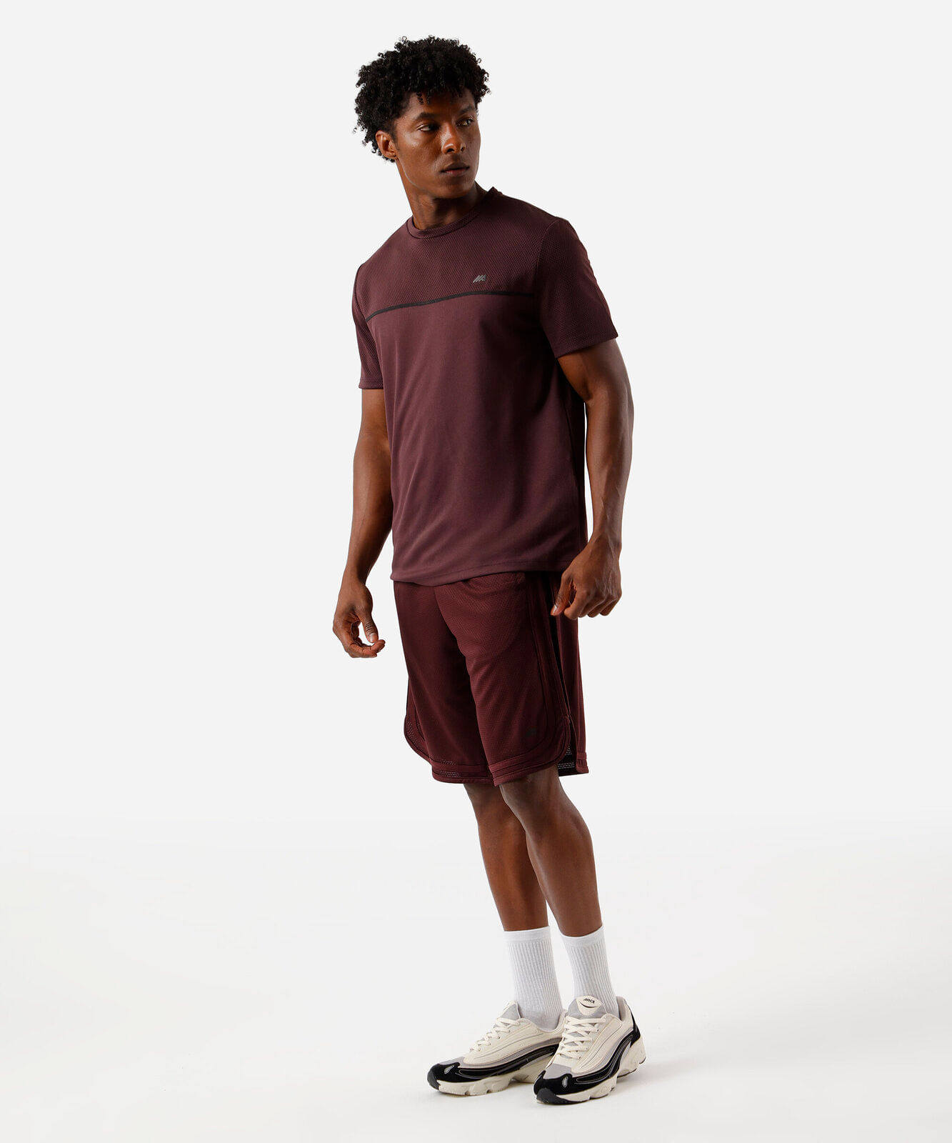 bermuda masculina esportiva ace texturizada vinho