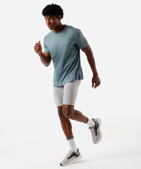 bermuda masculina esportiva ace de compressão cinza M