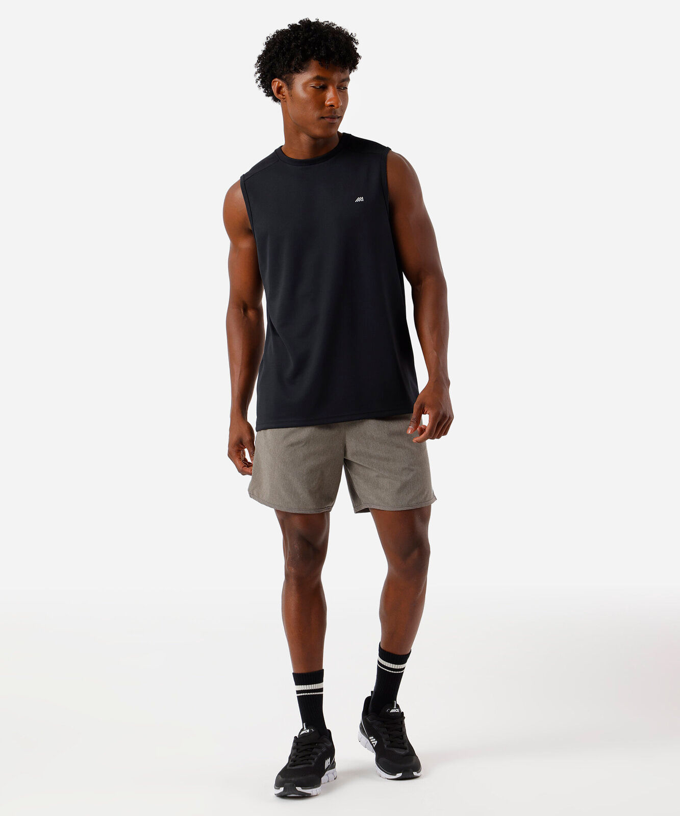 short masculino esportivo ace cinza
