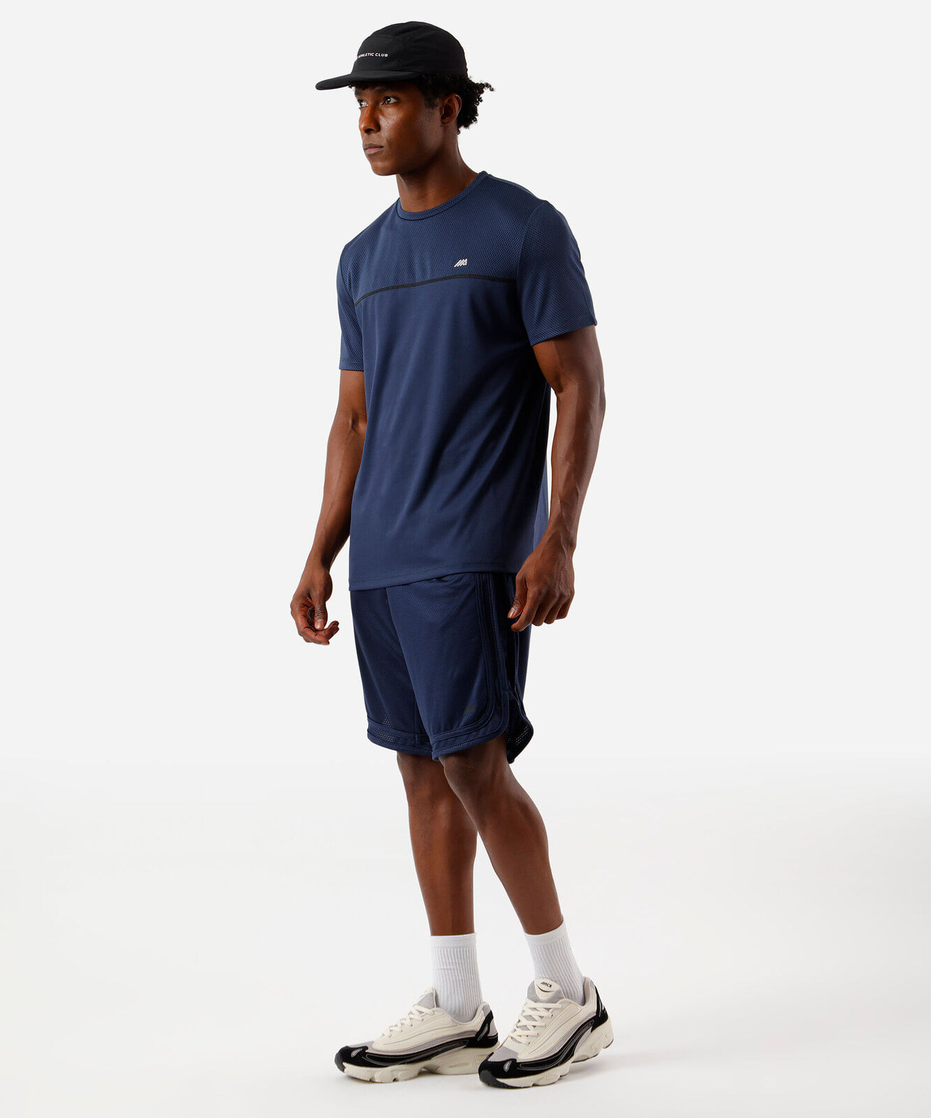 Vista 2 bermuda masculina esportiva ace texturizada azul C&A Azul Marinho C&A Azul Marinho