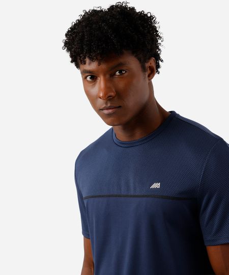 camiseta masculina recorte ace azul P