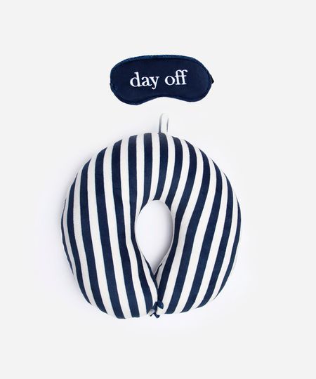 apoio de pescoço com máscara de dormir day off colorido UNICO apoio de pescoço com máscara de dormir day off colorido UNICO
