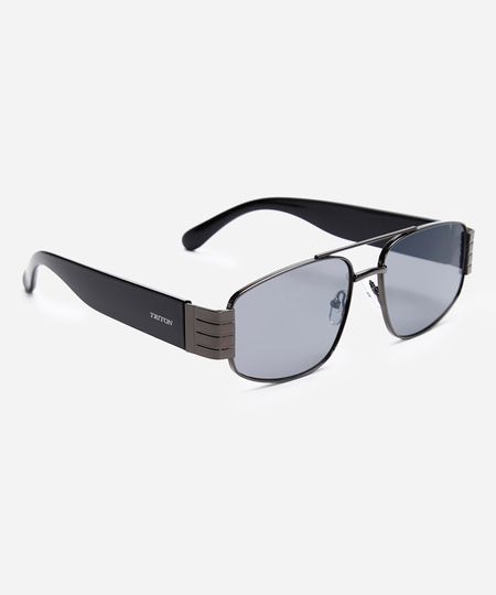 óculos de sol quadrado triton cinza UNICO