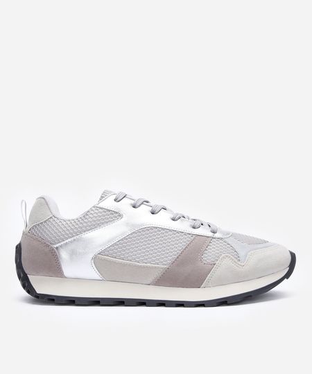 tênis esportivo ace com recortes tratorado cinza 43