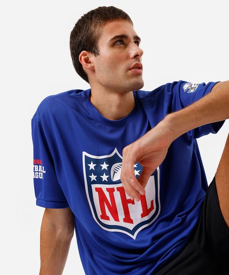 camiseta masculina ace nfl azul P